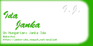 ida janka business card